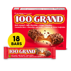 100 Grand full-size wrapped bar for on-the-go indulgence.