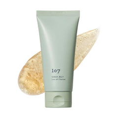 107 Gentle Gel Cleanser bottle closeup highlights gentle, low pH cleansing action