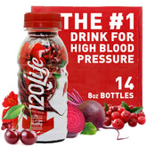 120LIFE blood pressure juice bottle on display for daily wellness