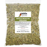 1400S SPICES dried Mexican oregano jar showing authentic aroma for tacos and meats