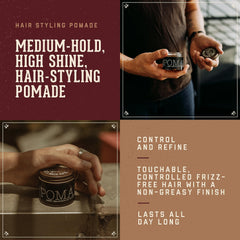 Close-up of 18.21 Man Made 2-ounce pomade jar highlighting premium texture.