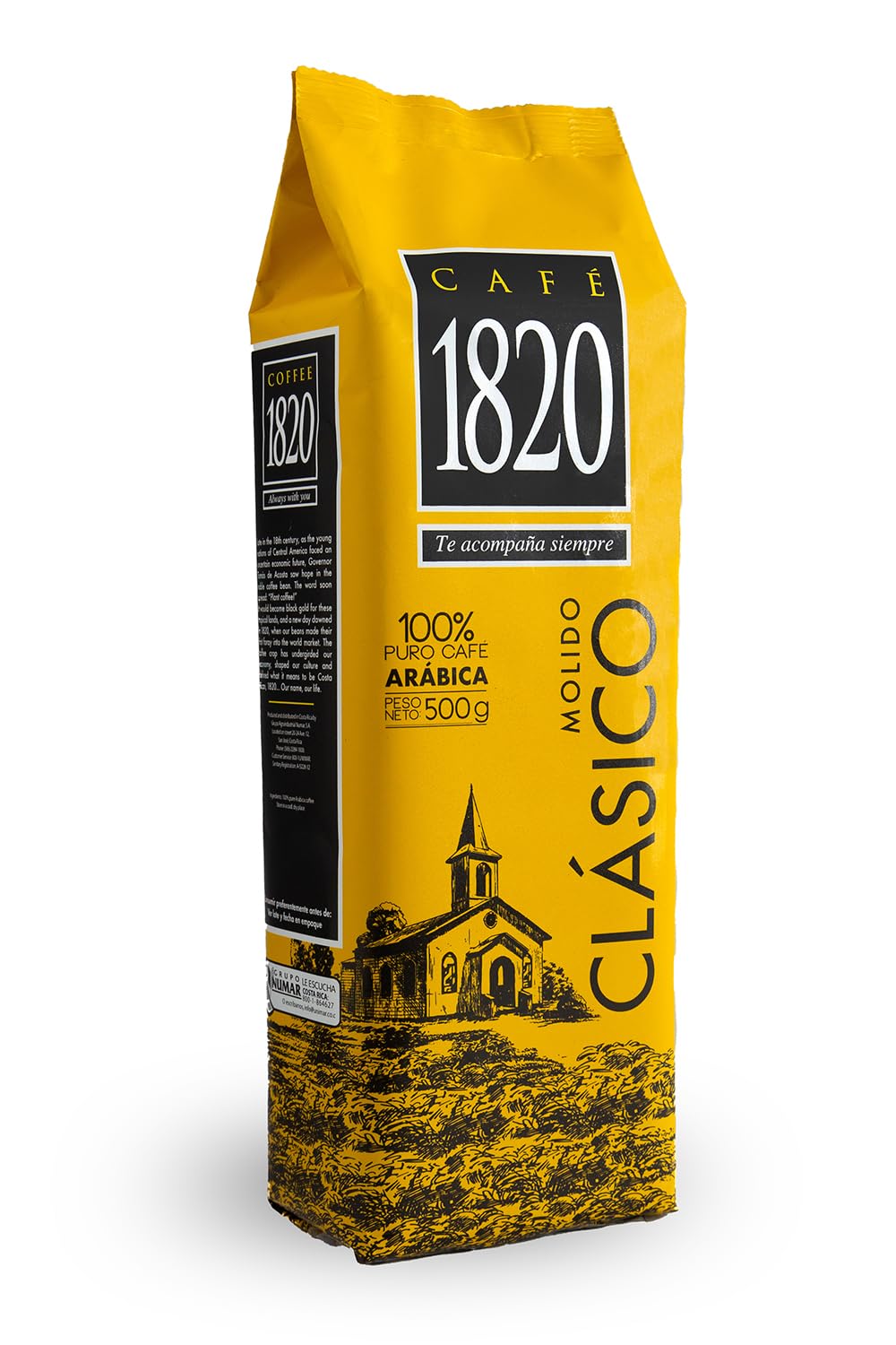 Café 1820 Classic dark roast ground coffee 18oz packaging for home use