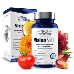 1MD VisionMD eye vitamin bottle front shows daily eye support