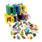 20Pcs Mini Animals Figurines Set giraffe figure for playful desk decor and sensory touch