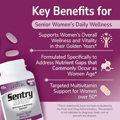 21st Century Sentry Senior Women 50+ tablets nutrition facts on the side for informed choices.