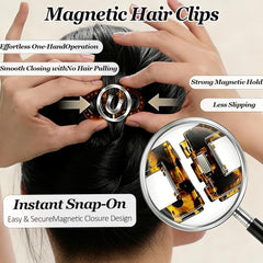 2PCS Magnetic Hair Clips no-slip design prevents slips