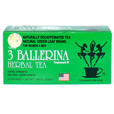 3 Ballerina detox tea bag steeping in cup for a soothing caffeine-free ritual