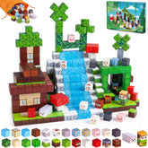 3 otters forest adventure cubes—vivid pixel designs for imaginative play.