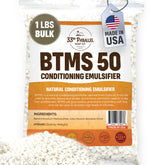 33rd Parallel BTMS 50 bottle close-up showing conditioning emulsifier for hair and skin