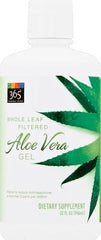365 by Whole Foods Market Aloe Vera Gel label close-up highlighting branding and clean ingredients