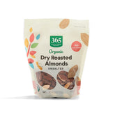 365 by Whole Foods Market organic dry roasted almonds in a resealable bag for on-the-go snacking
