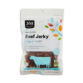 365 by Whole Foods Market beef jerky 8oz pack for convenient protein snacking.