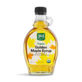 365 by Whole Foods Market maple syrup 8oz bottle pouring over pancakes