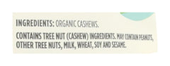 Close-up of 365 cashews in a resealable bag for freshness.