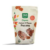 365 by Whole Foods Market organic pecan halves in a bag, perfect for baking and snacking.