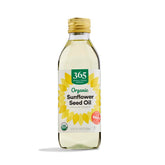 365 by Whole Foods Market Organic Sunflower Seed Oil bottle for everyday cooking.