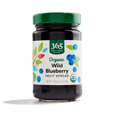 365 by Whole Foods Market organic wild blueberry spread jar ready for easy spreading