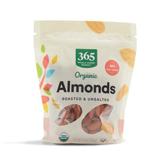 365 by Whole Foods Market roasted almonds in a bowl for on-the-go snacking