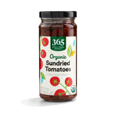 365 by Whole Foods Market sundried tomatoes in olive oil jar, perfect for quick, flavorful pasta toppings.