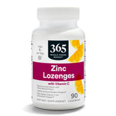 365 by Whole Foods Market zinc lozenges lemon bottle with 90-count package