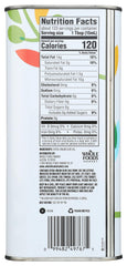 365 by Whole Foods Mediterranean Blend olive oil label close-up – shows quality