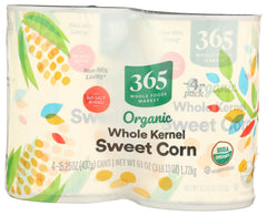 365 by Whole Foods Market organic corn closeup, vibrant kernels ready to use.