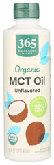 365 by Whole Foods Market MCT Oil bottle front showing organic and unflavored versatility for daily use