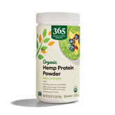 365 by Whole Foods Market hemp protein powder bag front, ideal for smoothies