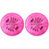 Three-pair pack of 3M 2091 P100 filters for versatile protection.