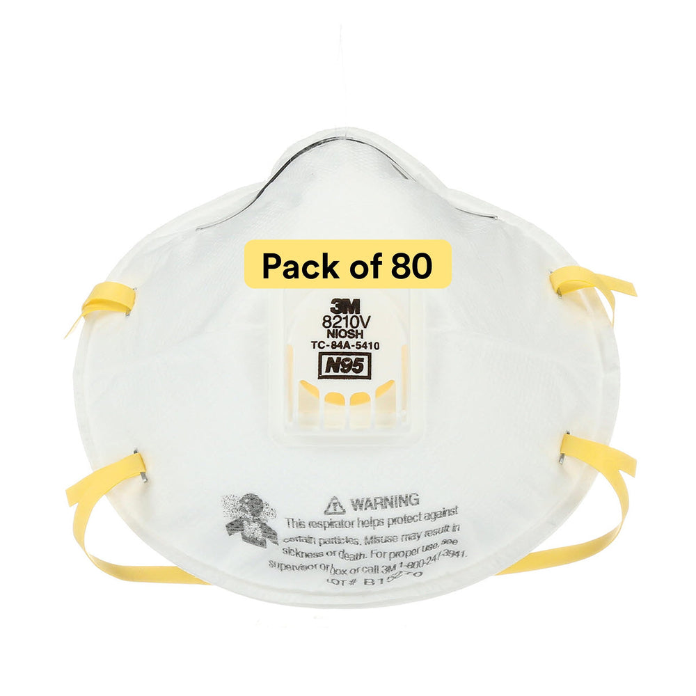 3M 8210V respirator front view for dust protection during grinding and sanding.