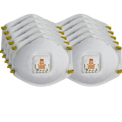 3M 8511 respirator front view showing comfortable fit for dusty environments