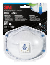 3M 8577 respirator showing the Cool Flow valve for cooler breathing