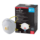 3M N95 respirator 8511 pack-10 protects against dust and particles.
