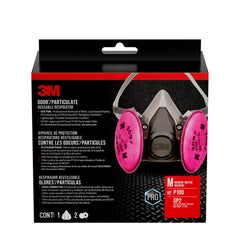 3M P100 respirator front view highlighting lightweight comfort for long wear.