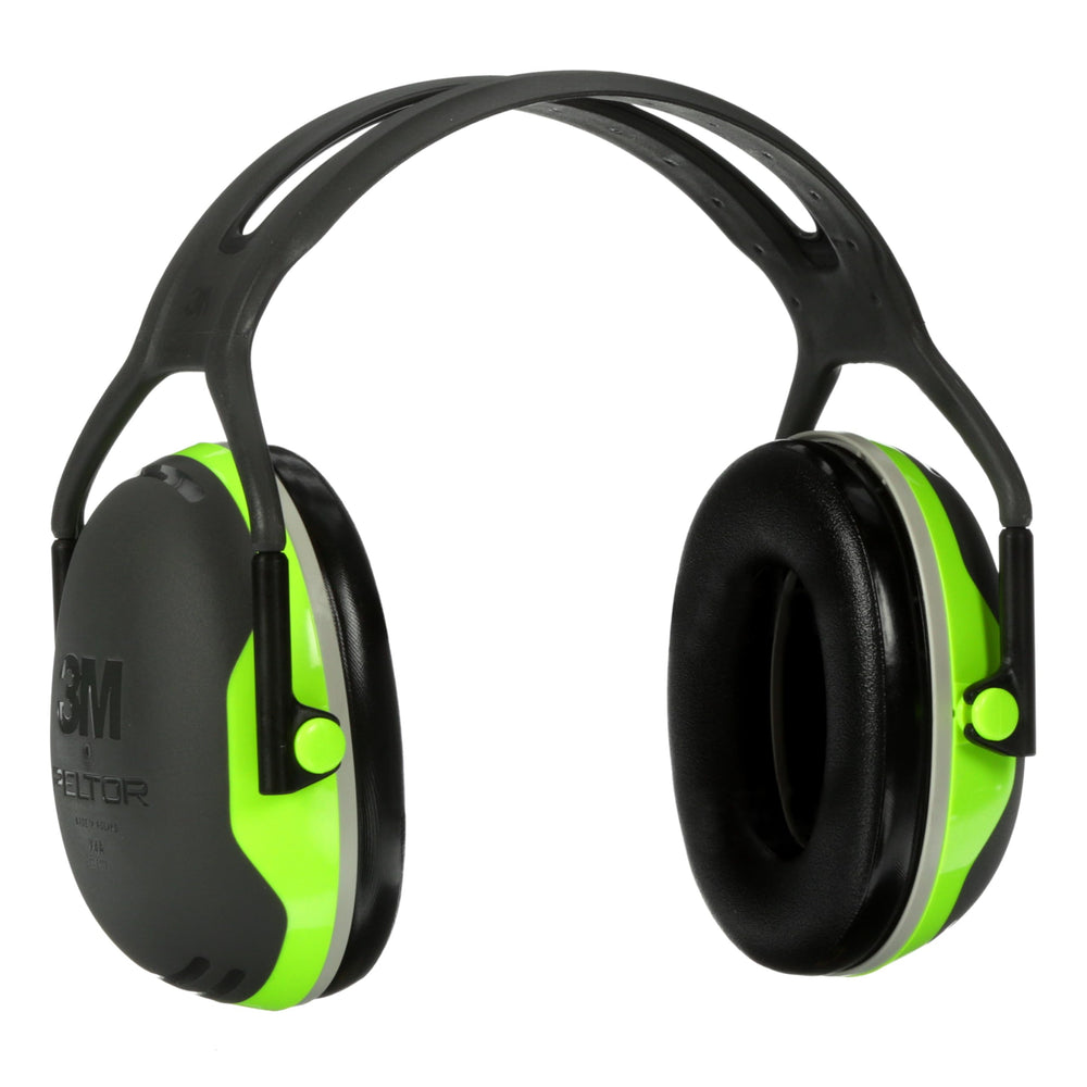 3M PELTOR X4A front view earmuffs improve all-day wearing comfort.