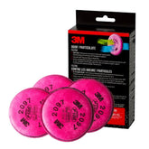 3M Performance P100 filter attached to a respirator for strong particle protection.