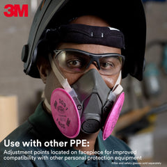 Durable reusable respirator with a storage bag