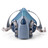 3M 7502 front view respirator with a comfortable half-face design