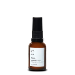 47 Skin hydrating serum bottle demonstrates daily moisture for all skin types.