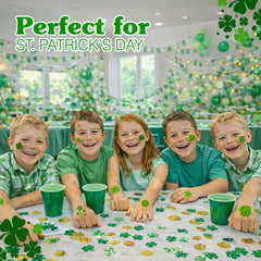 4E's Novelty green and gold shamrock designs for St Patrick's Day