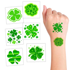 4E's Novelty shamrock tattoos assorted designs for kid-friendly party favors