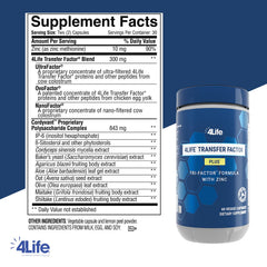 Close-up of 4Life Transfer Factor Plus capsules for easy daily wellness.
