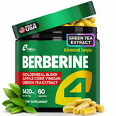 4Well Berberine HCL 1200mg bottle front showing clear label for metabolic support