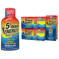 5-hour ENERGY Shots Berry bottle front for on-the-go energy.