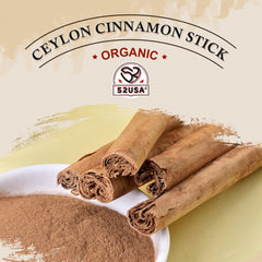 52USA Ceylon cinnamon sticks in a glass jar preserving fresh aroma
