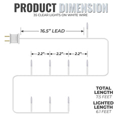 612 Vermont 6.1-foot lighted length with 2.2-inch bulb spacing