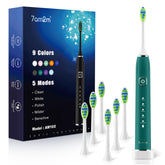 7AM2M Sonic Toothbrush Peacock Green front view showing powerful cleaning