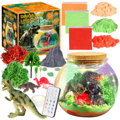7july Dinosaur Terrarium Kit with dinosaur toys for imaginative play