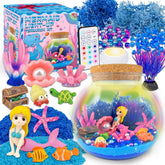 7july mermaid terrarium kit assembly enables easy, creative playtime for kids