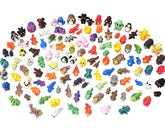 80pcs mini animal figurines set featuring colorful figures packed for gifting